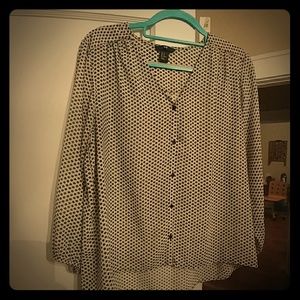 H&M black and white blouse